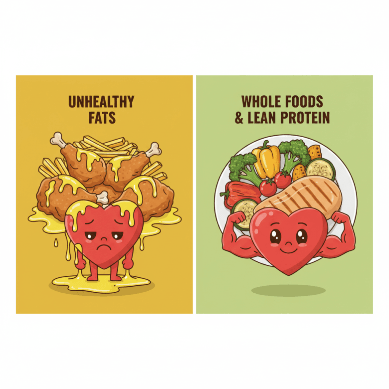 So sánh tác động của đồ chiên rán và đồ nướng lành mạnh đối với sức khỏe tim mạch