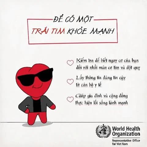WHO khuyến cáo việc cần làm ngay để có một trái tim khỏe mạnh